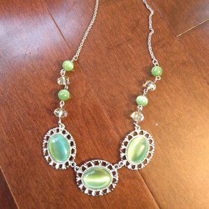 Green stone necklace